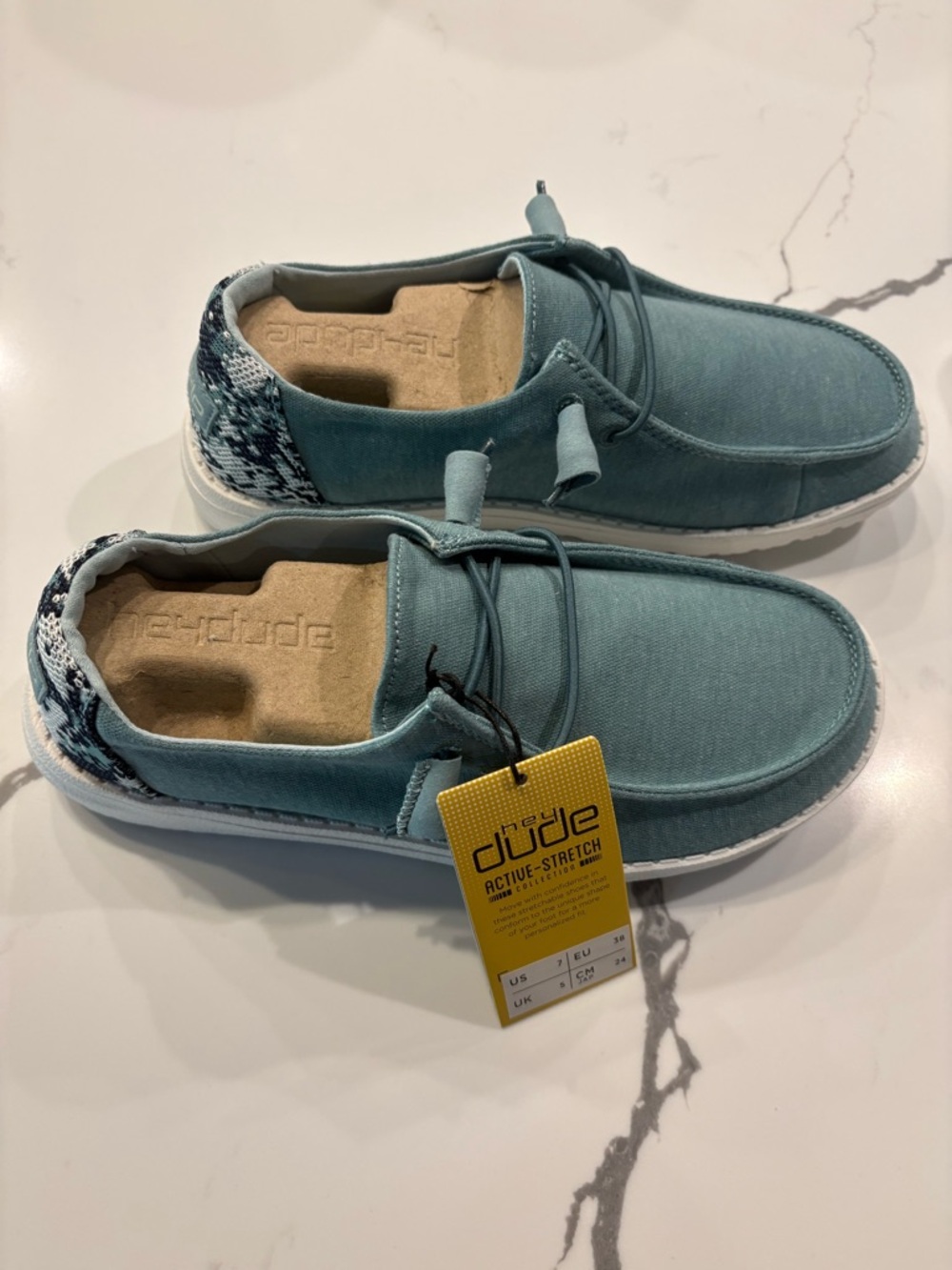 NWOB Hey Dudes Wendy Stretch Fleece Sea Blue, 7 - Picture 5 of 10